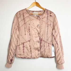 Anthropologie Marrakech Tie Dye Cropped Moto Jacket